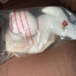 Vintage Pound Puppies Lovable Huggable Plush White Dog Sealed Mail-Away Korea